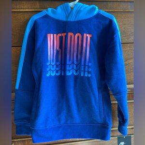 New Kids Nike Royal Blue Logo Pullover Hoodie Unisex Size 4T